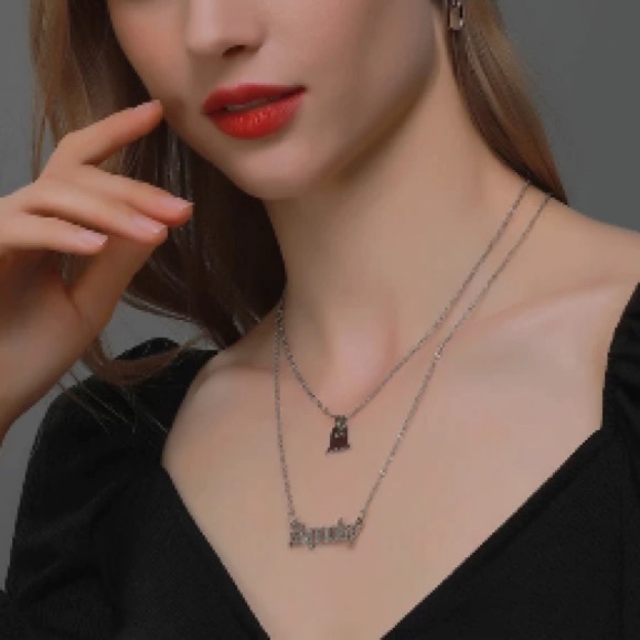 Silver Ghost and Spooky Necklace - Picture 2 of 3